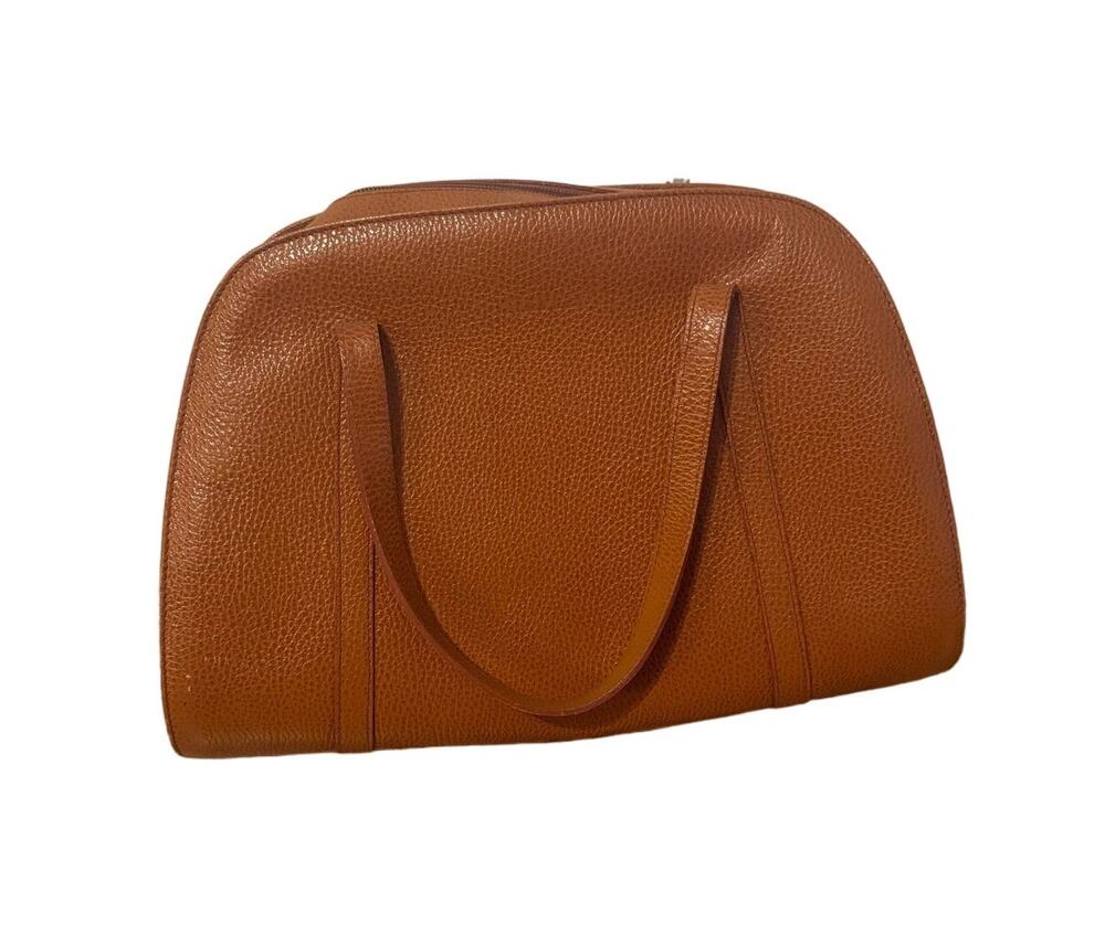 FURLA Tan Cognac Vintage Leather Bag Purse